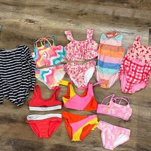 Colorful Kids' Swimwear Set - Lot of 8 Girls Sizes 6/8